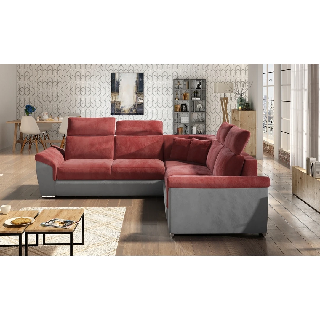 Minkštas kampas su miegama dalimi ir patalynės dėže