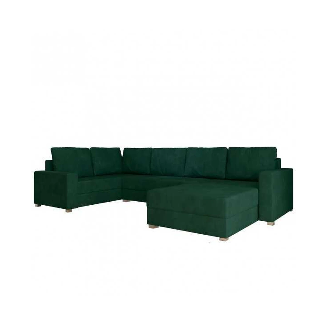 Ergonomiška kampinė sofa su miego funkcija ir velvet 2225 audiniu