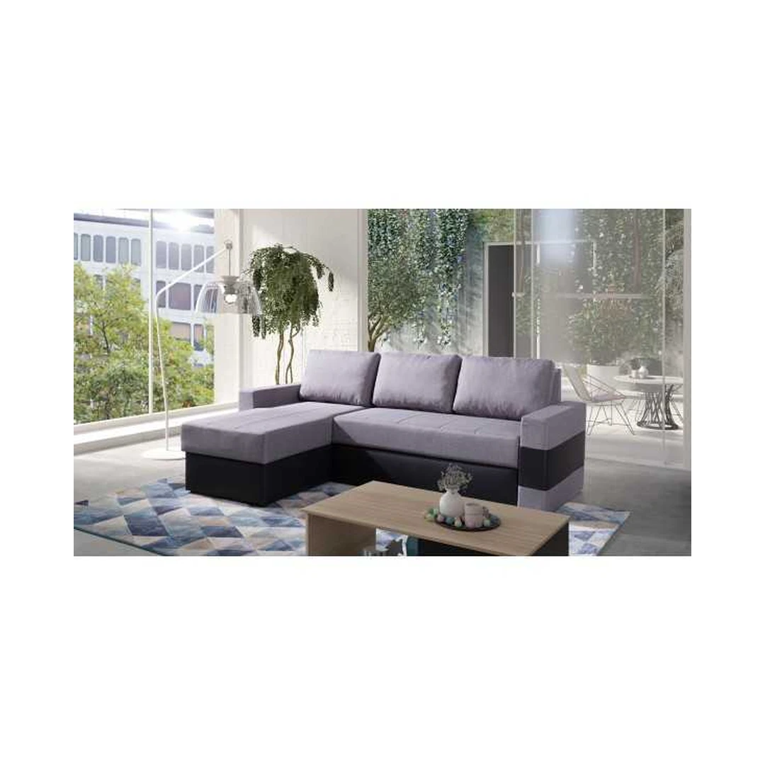 Kampinė sofa su miego funkcija ir patalynės dėže