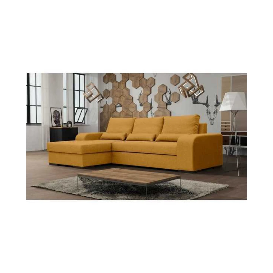 Kampinė sofa Malmo 41 su miego funkcija ir mediniu rėmu