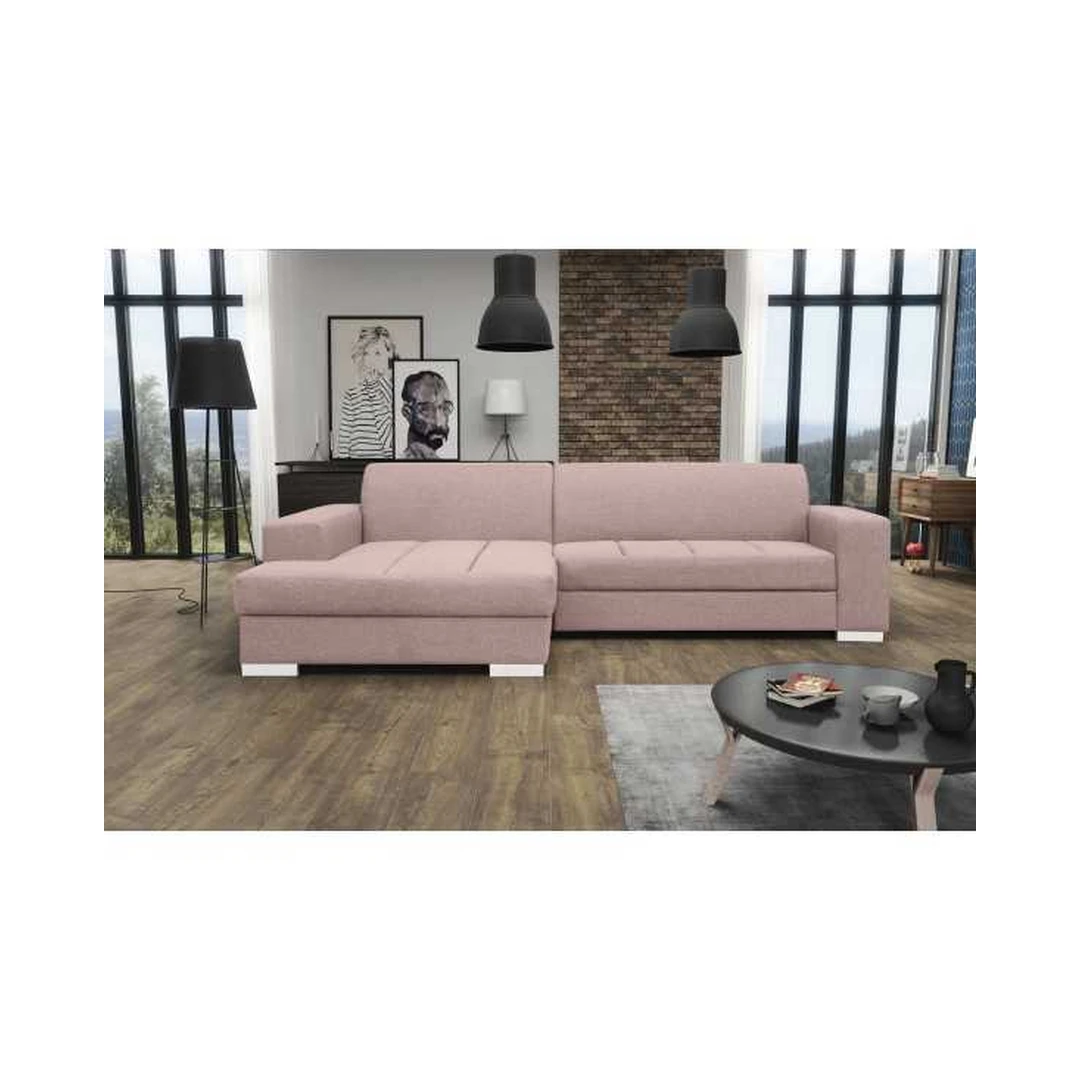 Kampinė sofos lova su miego funkcija, mediniu rėmu