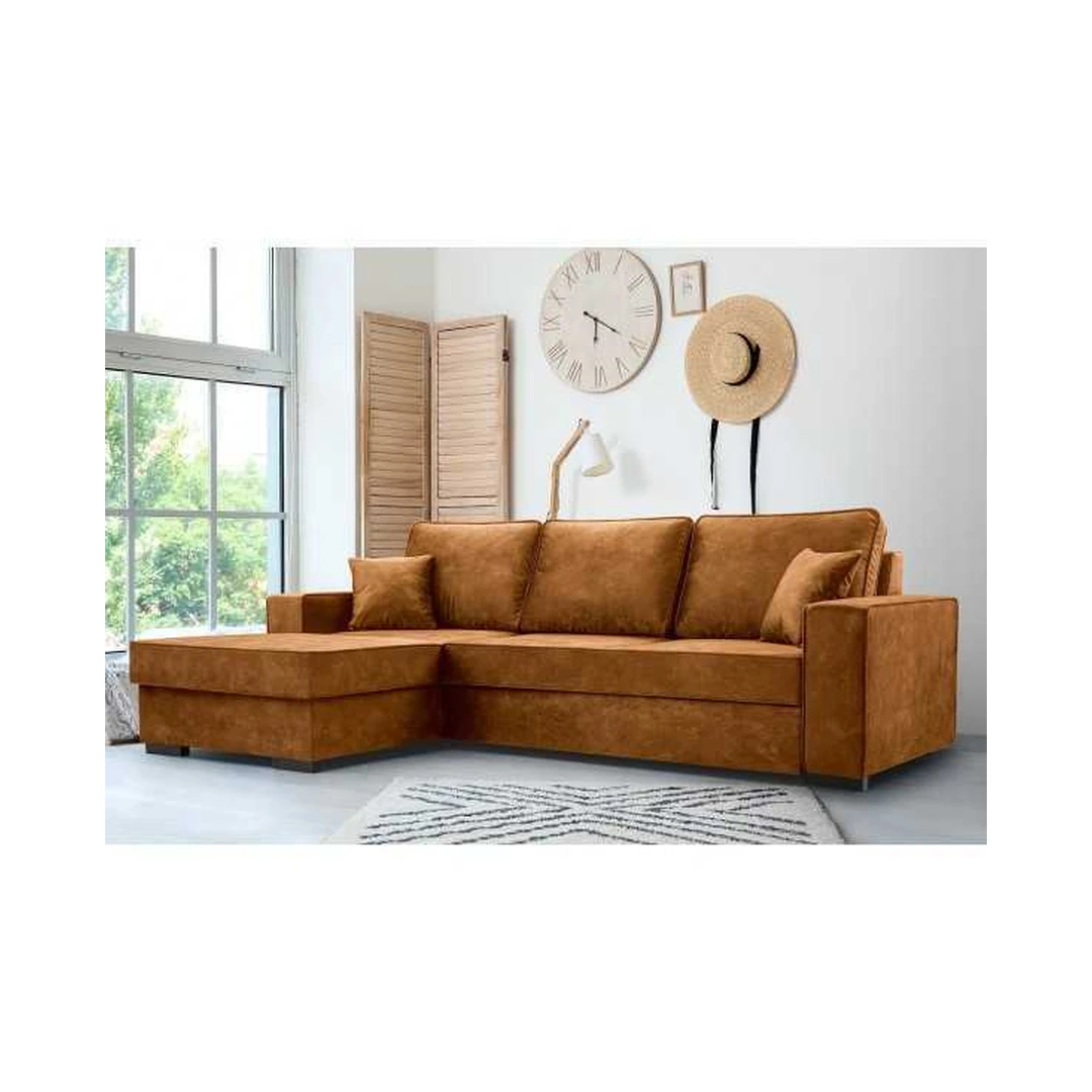 Kampinė sofa su miego funkcija ir paladis 9 audiniu