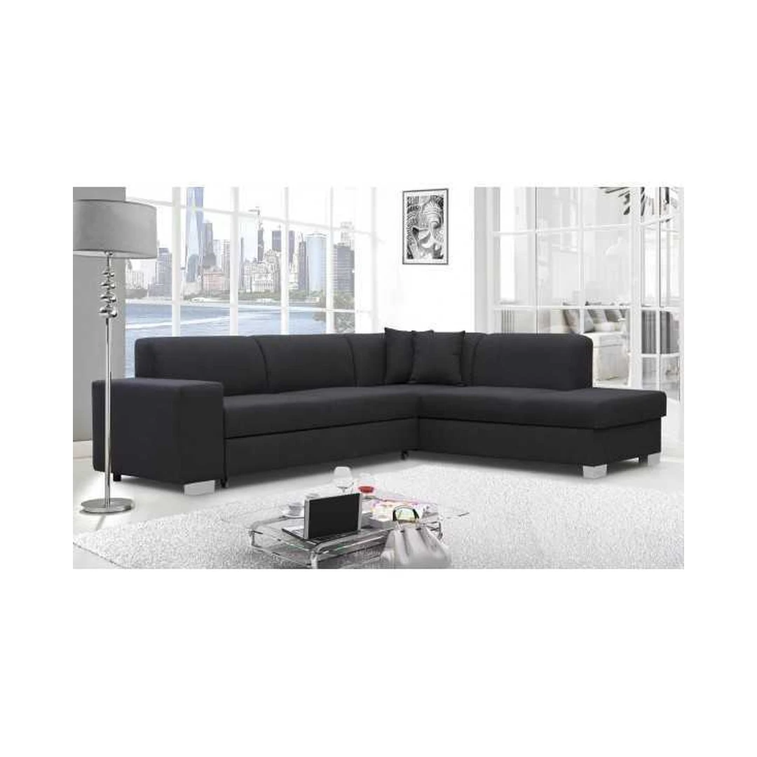 Kampinė sofė su miego funkcija, mediniu rėmu ir T30 putomis