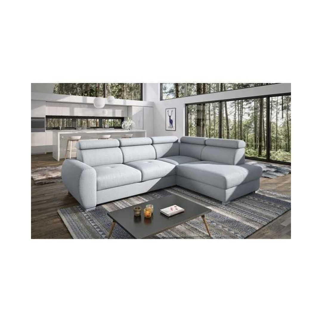 Ergonomiškas sofos lova su miegojimo funkcija ir patalynės dėže