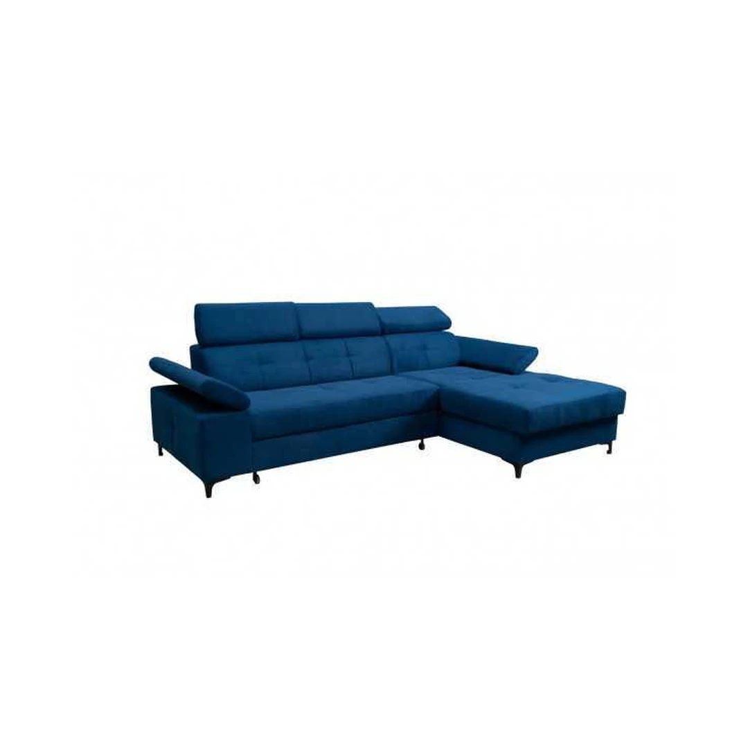 Kampinė sofa su miego funkcija ir mediniu rėmu