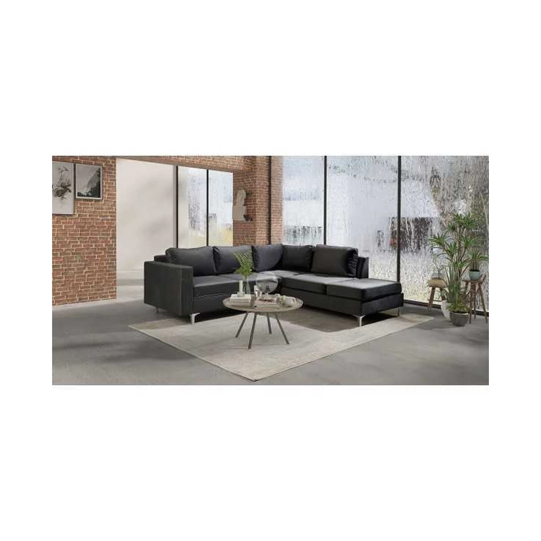 Kampinė sofa Tiffany 19 su mediniu rėmu ir HR putplastis