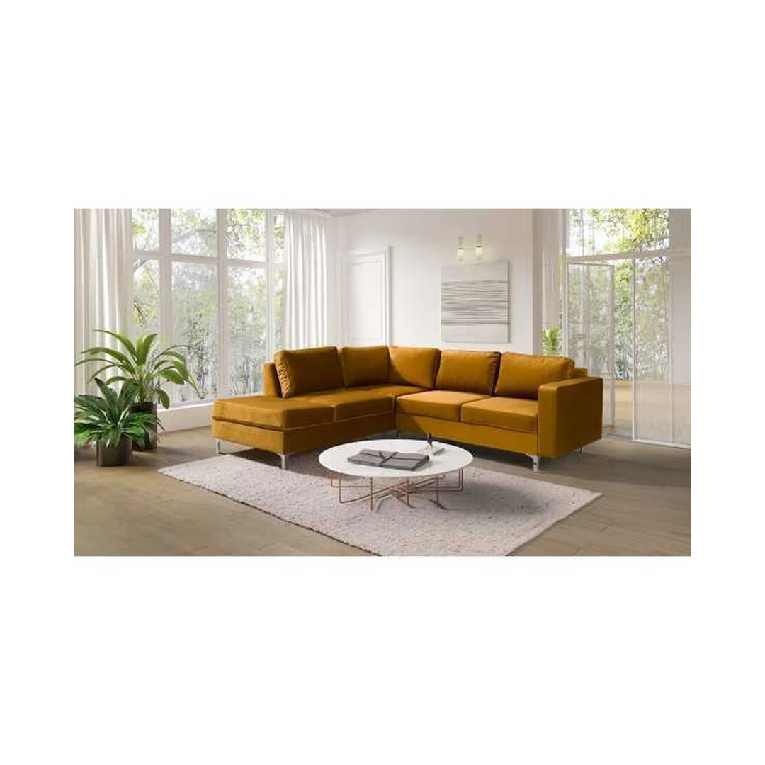 Kampinė sofa Tiffany 8, medinis rėmas, minkšta sėdynė