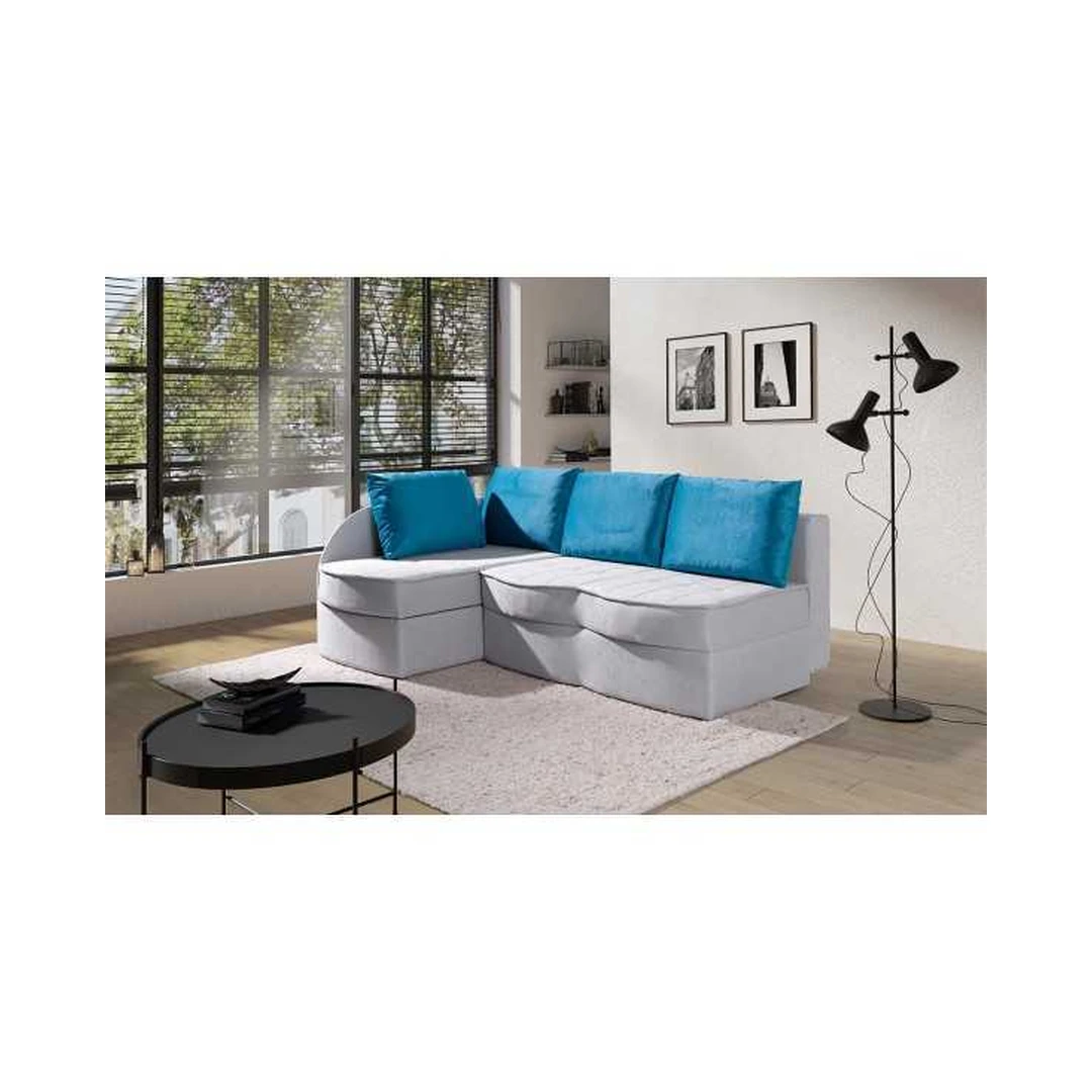 Ergonominis kampinis sofos komplektas su miego funkcija