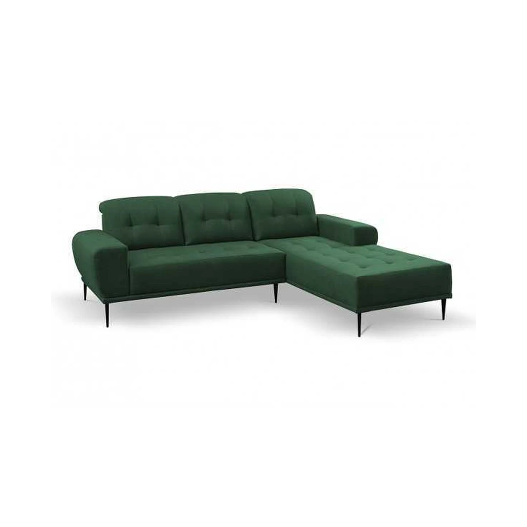 Ergonominė kampinė sofa su miego funkcija ir 4 pagalvėmis