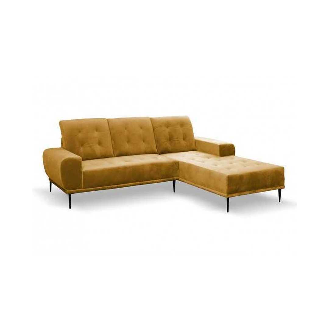 Ergonominė kampinė sofa su 4 pagalvėlėmis ir reguliuojamu atlošu