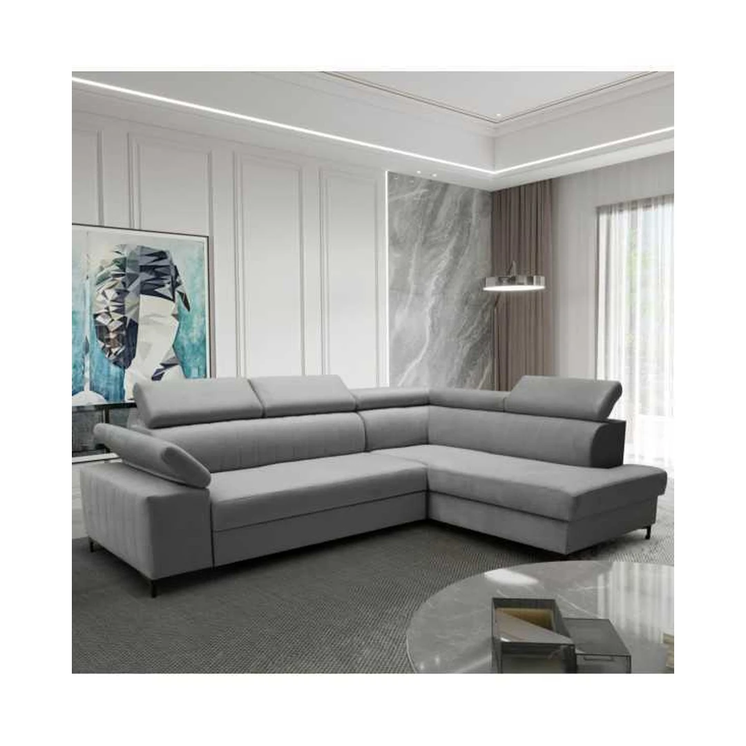 Ergonominis kampinis sofos kompleksas su miego funkcija