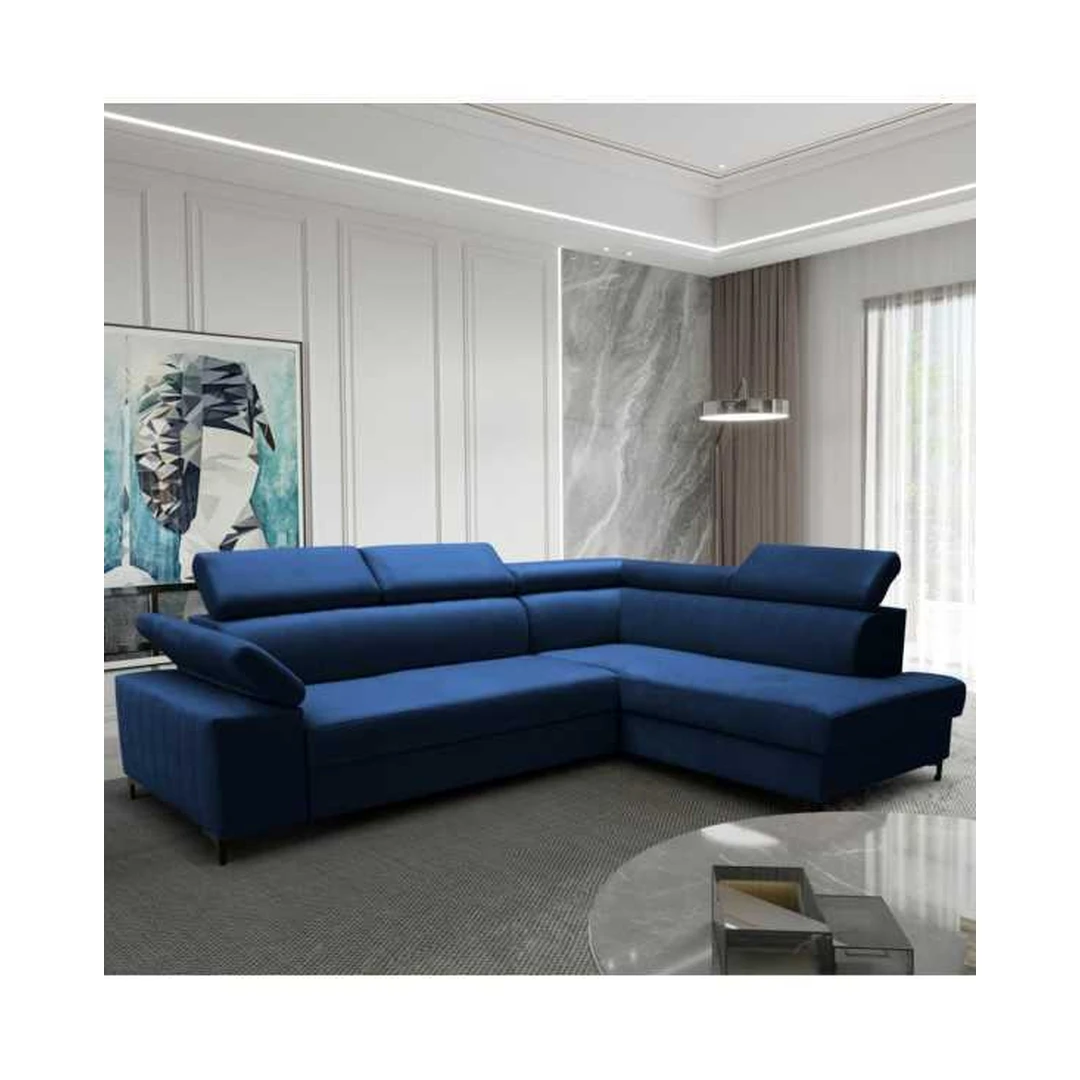 Ergonominis kampinis sofos kompleksas su miego funkcija