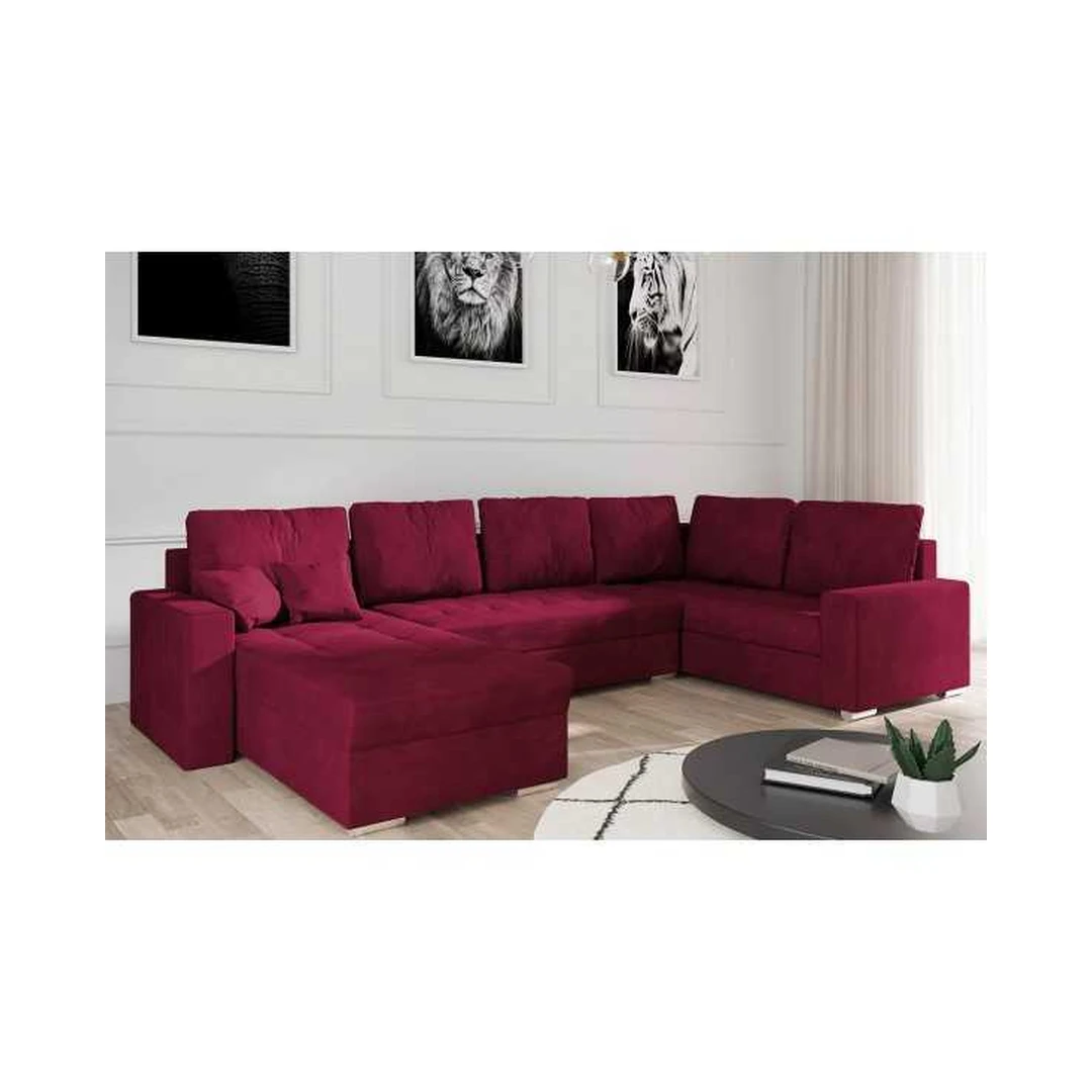 Kampinė sofos lova su miego funkcija