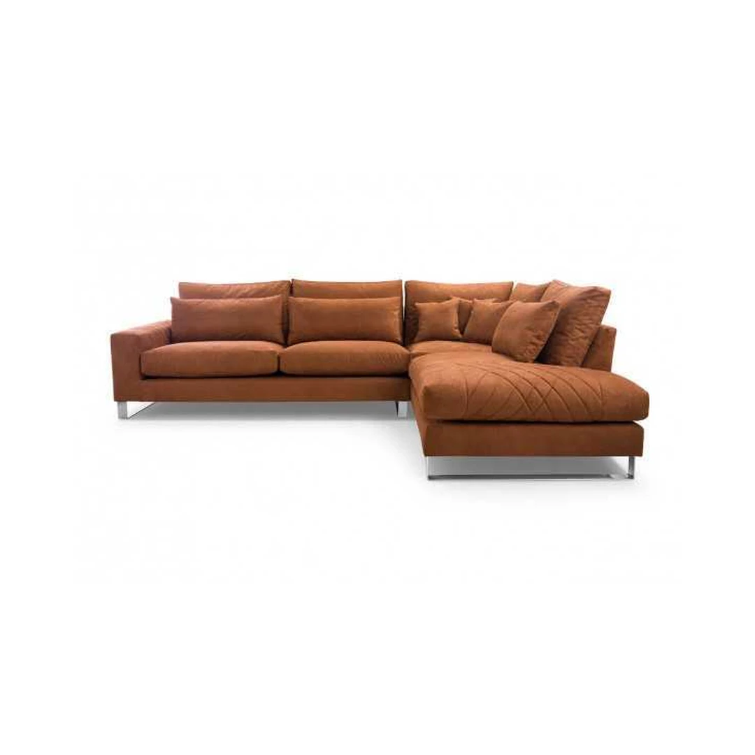 Kampinė sofa su miego funkcija ir patalynės konteineriu