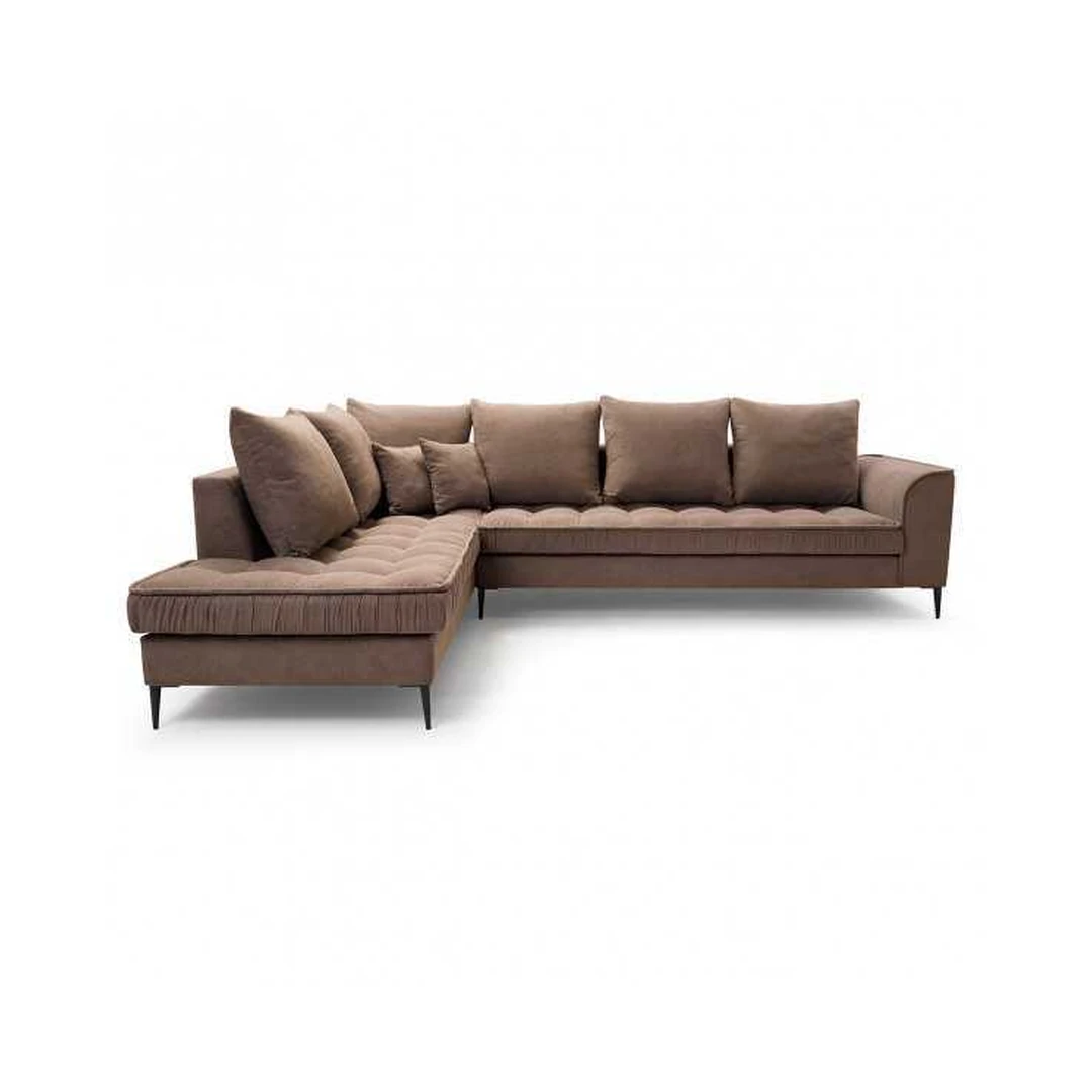 Ergonomiška kampinė sofa su mediniu rėmu ir T30 putomis