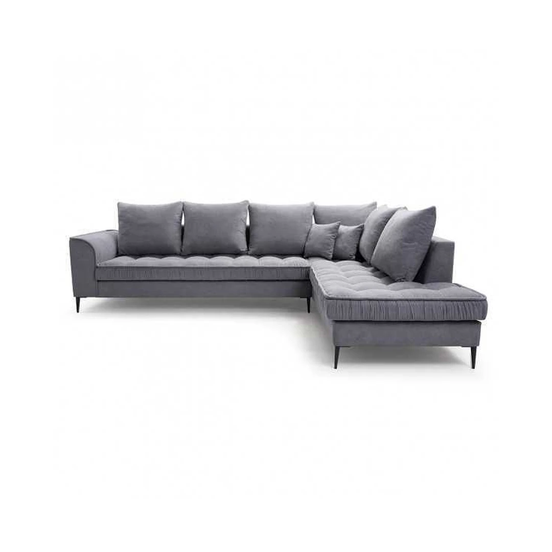 Ergonominė kampinė sofa su mediniu rėmu ir T30 putomis