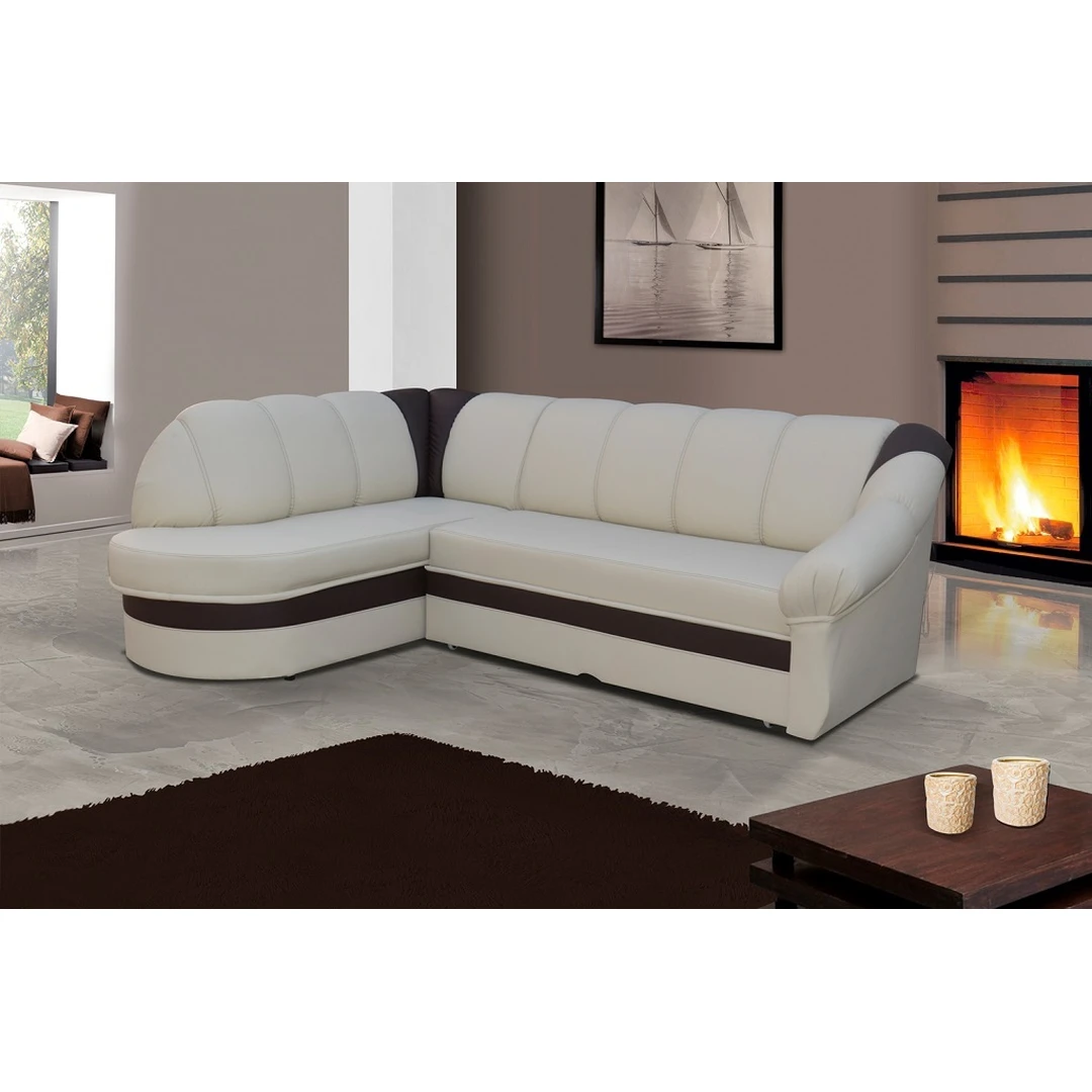 Minkštas kampas su miegama dalimi ir patalynės dėže