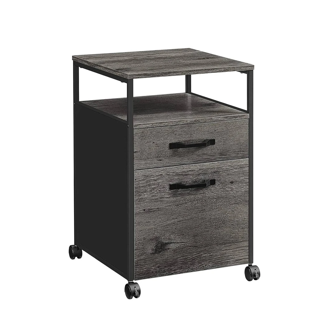 Styli antracito spalvos kartoteka su plieno apvada