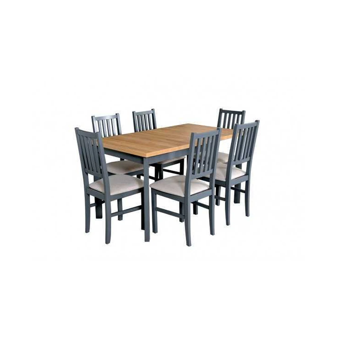 Stalas iš buko medienos su išskleidžiamu stalviršiu 80x180 cm