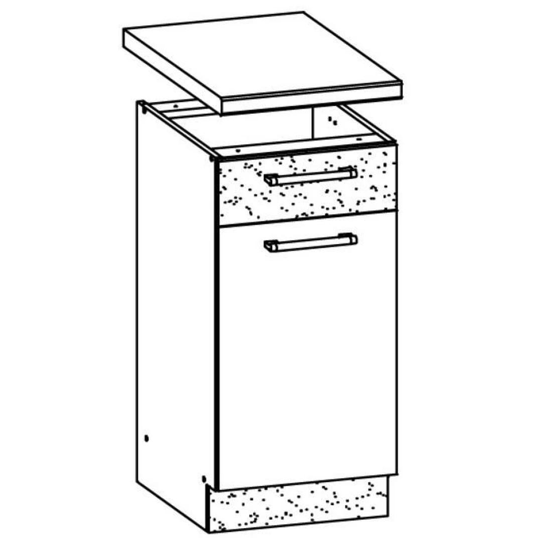 Šviesios rijekos spinta be stalviršio – 40x50x82 cm