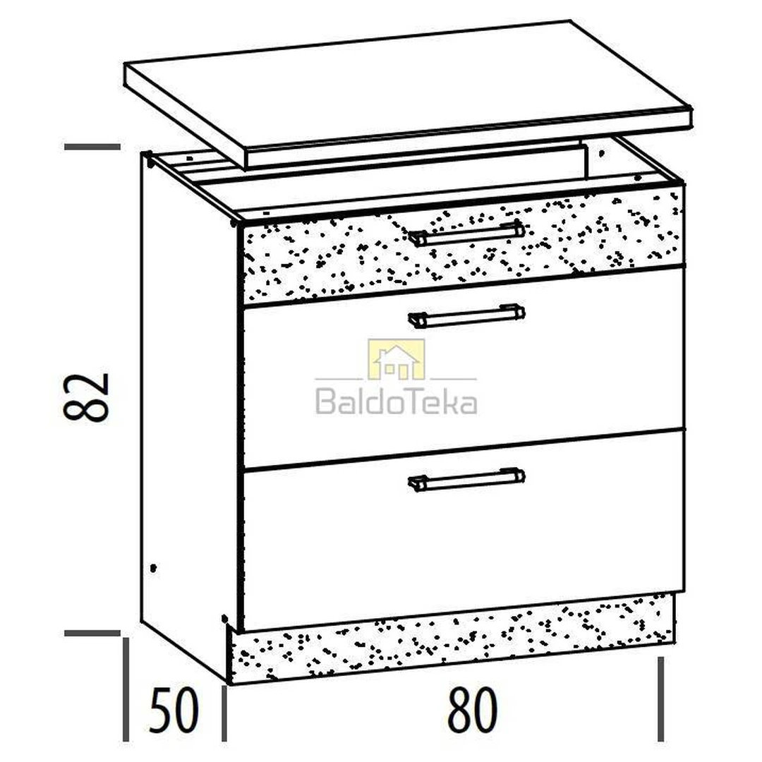 Šviesi rijeka spinta be stalviršio – modernus sprendimas