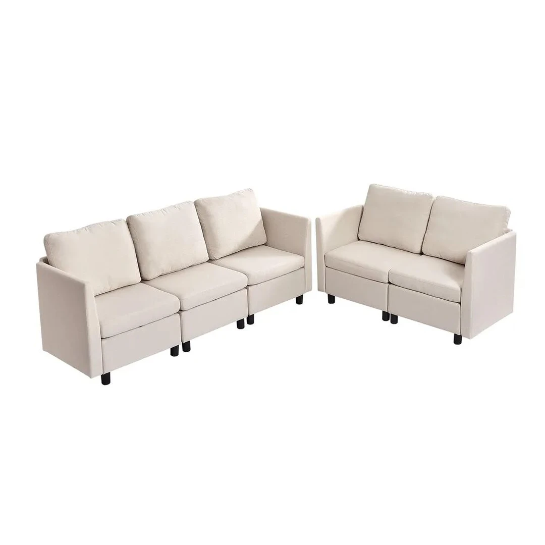 Modulinė sekcijinė sofa 5 vietų su daiktadėže