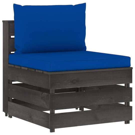 Modulinė -vidurinė sofos dalis su pagalvėlėmis - mediena. - Foteliai, sofos