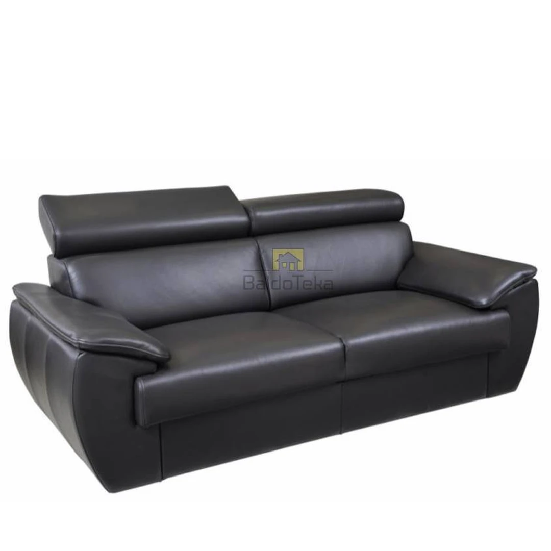 Natūralios odos minkšti ir prabangūs baldai su miegamąja dalimi