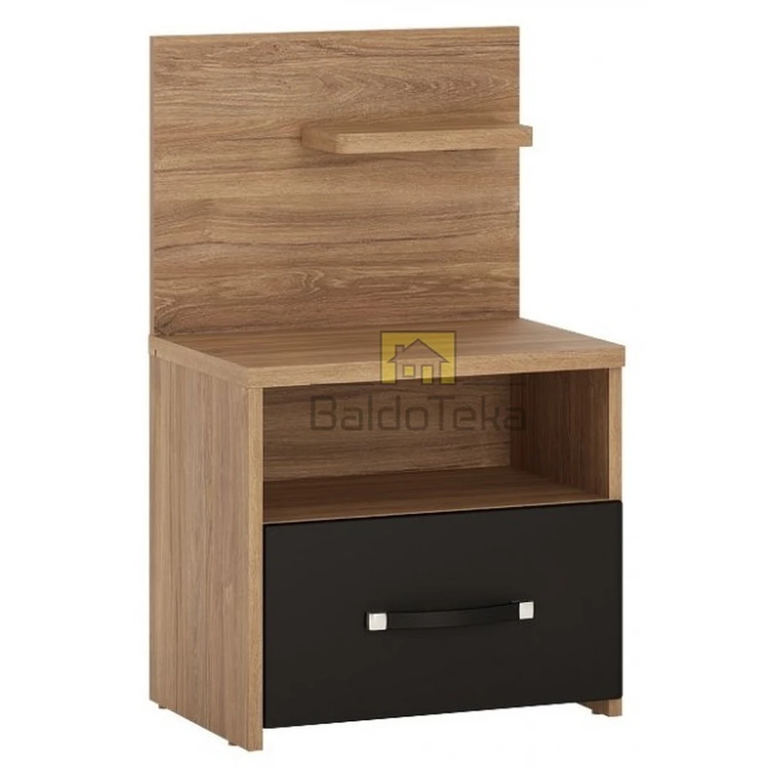 Elegantiškas MONACO stalas – ąžuolas stirling ir juoda matinė