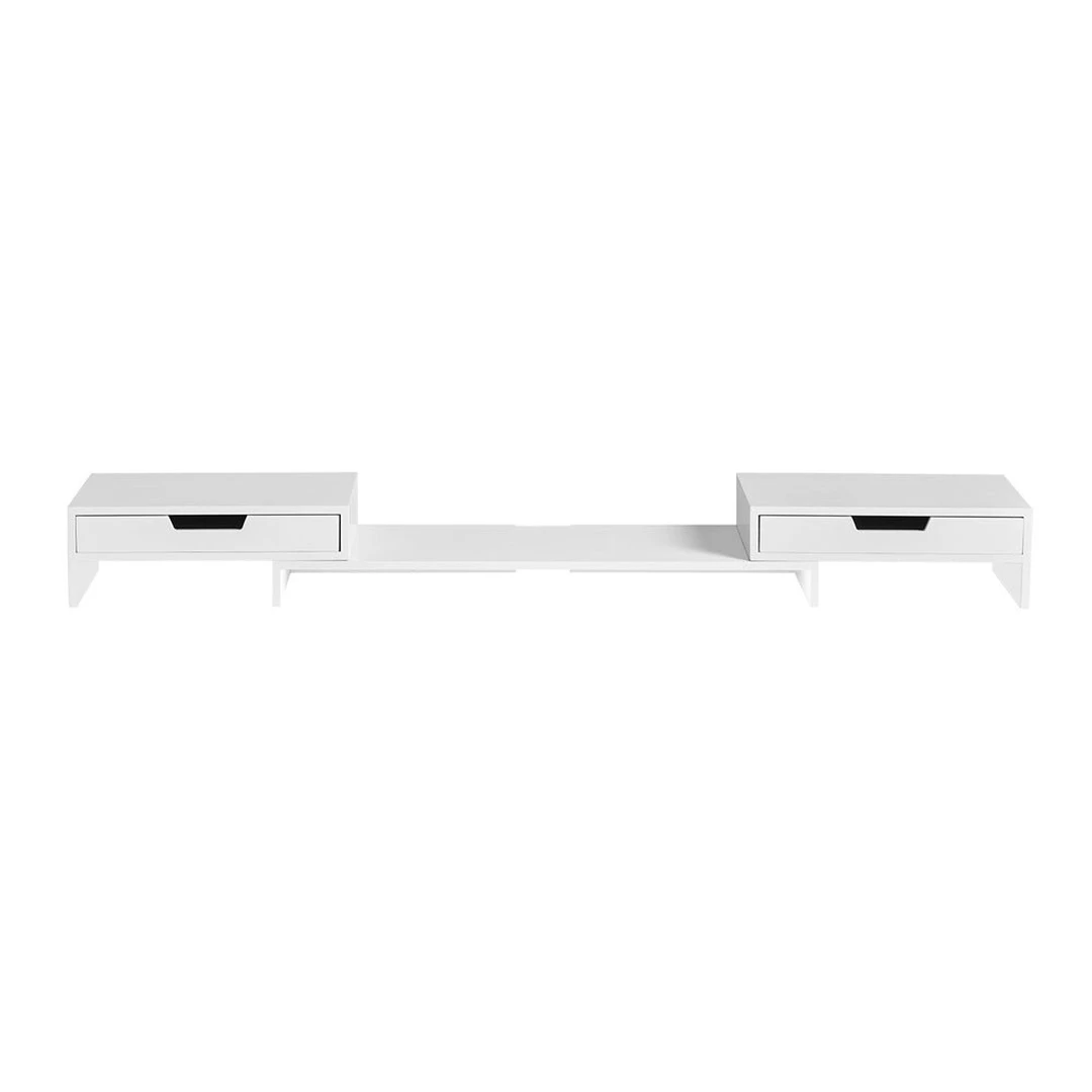 Monitoriaus stovas 107x22x11cm., baltos spalvos - Darbo stalai
