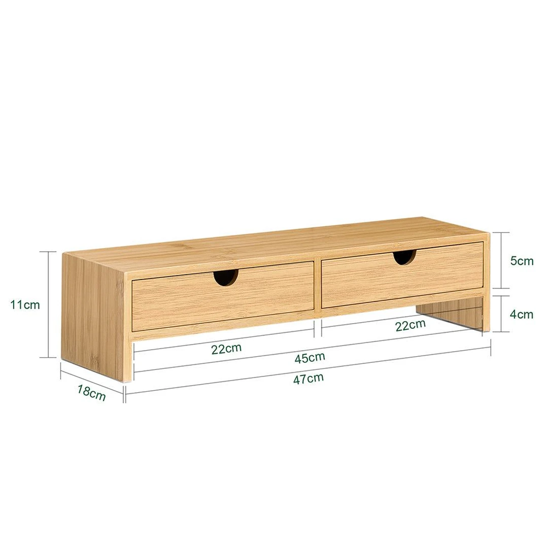 Monitoriaus stovas 47x18x11cm., šviesiai rudos spalvos - Darbo stalai