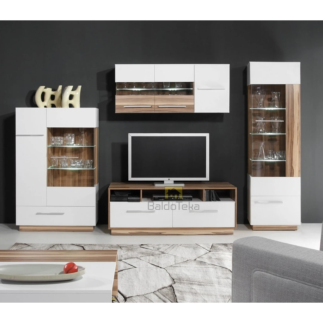 Moderni baldinė komplektacija su LED apšvietimu