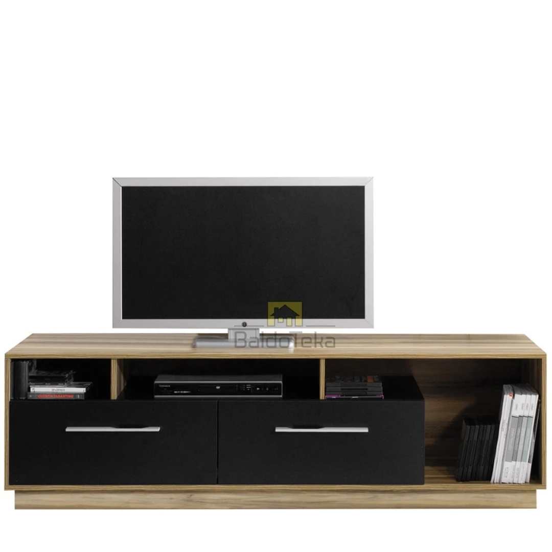 Moderni balta ir juoda spintos kombinacija