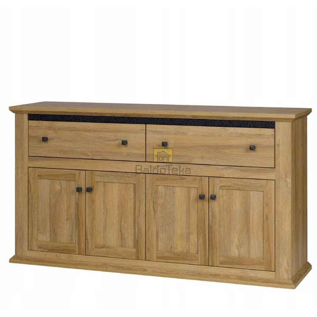 Ergonomiškas spintos stalas su metalinėmis rankenėlėmis