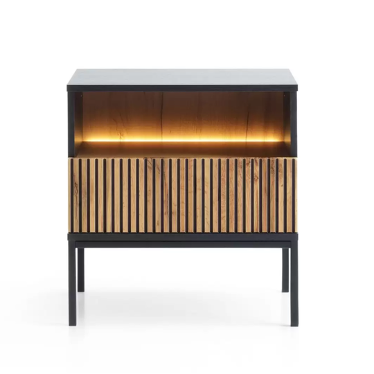 Šiuolaikinis stilius su moderniu baldu ir LED apšvietimu