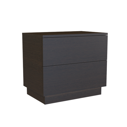 Praktiška naktinė spintelė su 2 stalčiais ir LED apšvietimu