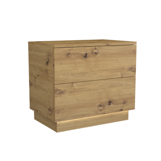 Dviejų stalčių naktinė spintelė su LED apšvietimu