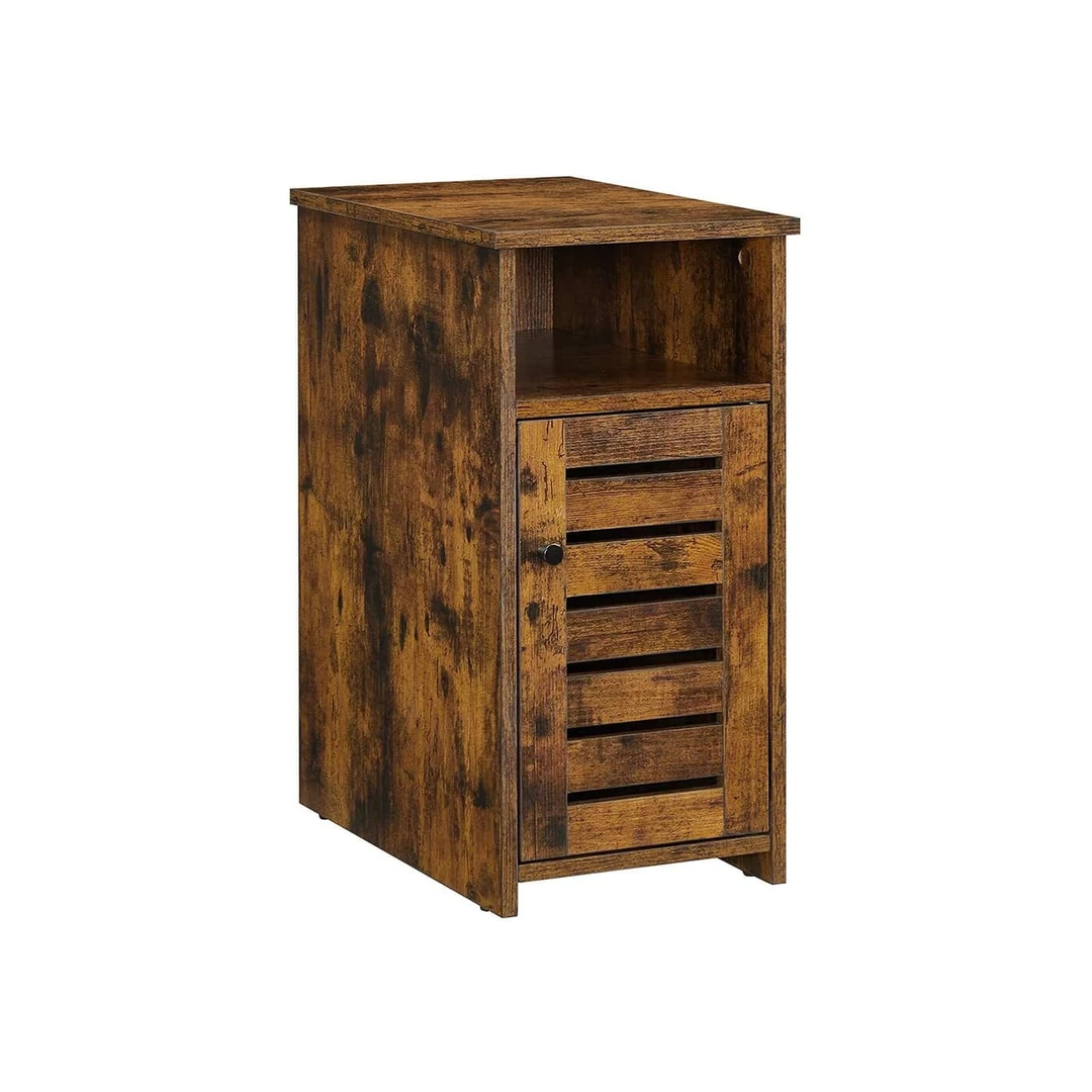 Vintažinės rudos spalvos naktinis staliukas