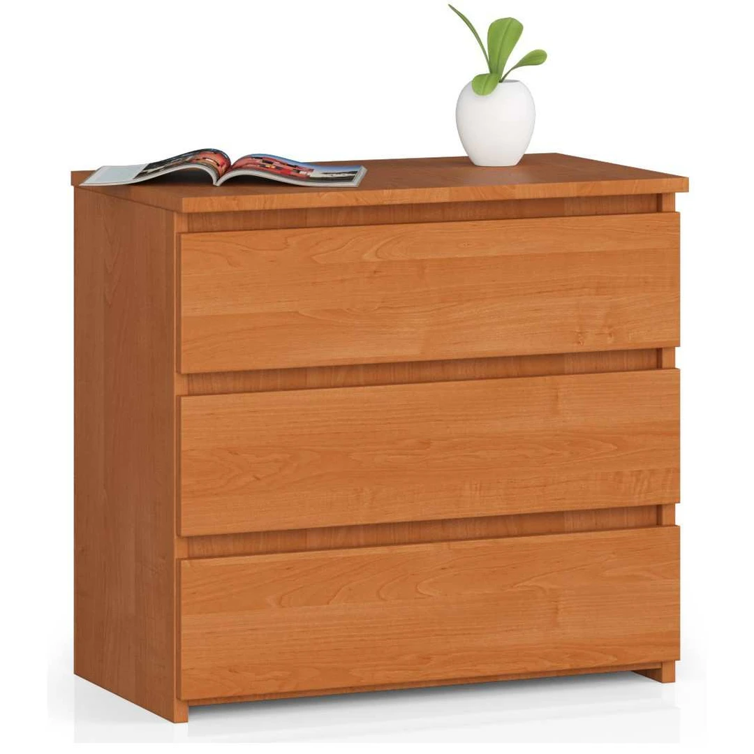 Naktinis staliukas AKORD CL3, 3 stalčiai, rudos spalvos, 60 × 57 × 35 cm - Naktinės spintelės