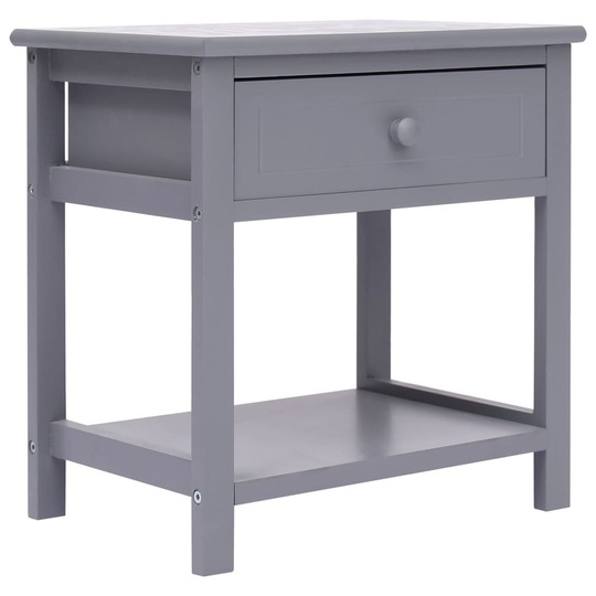 Naktinis staliukas, pilkas, 40x29x42 cm - Naktinės spintelės