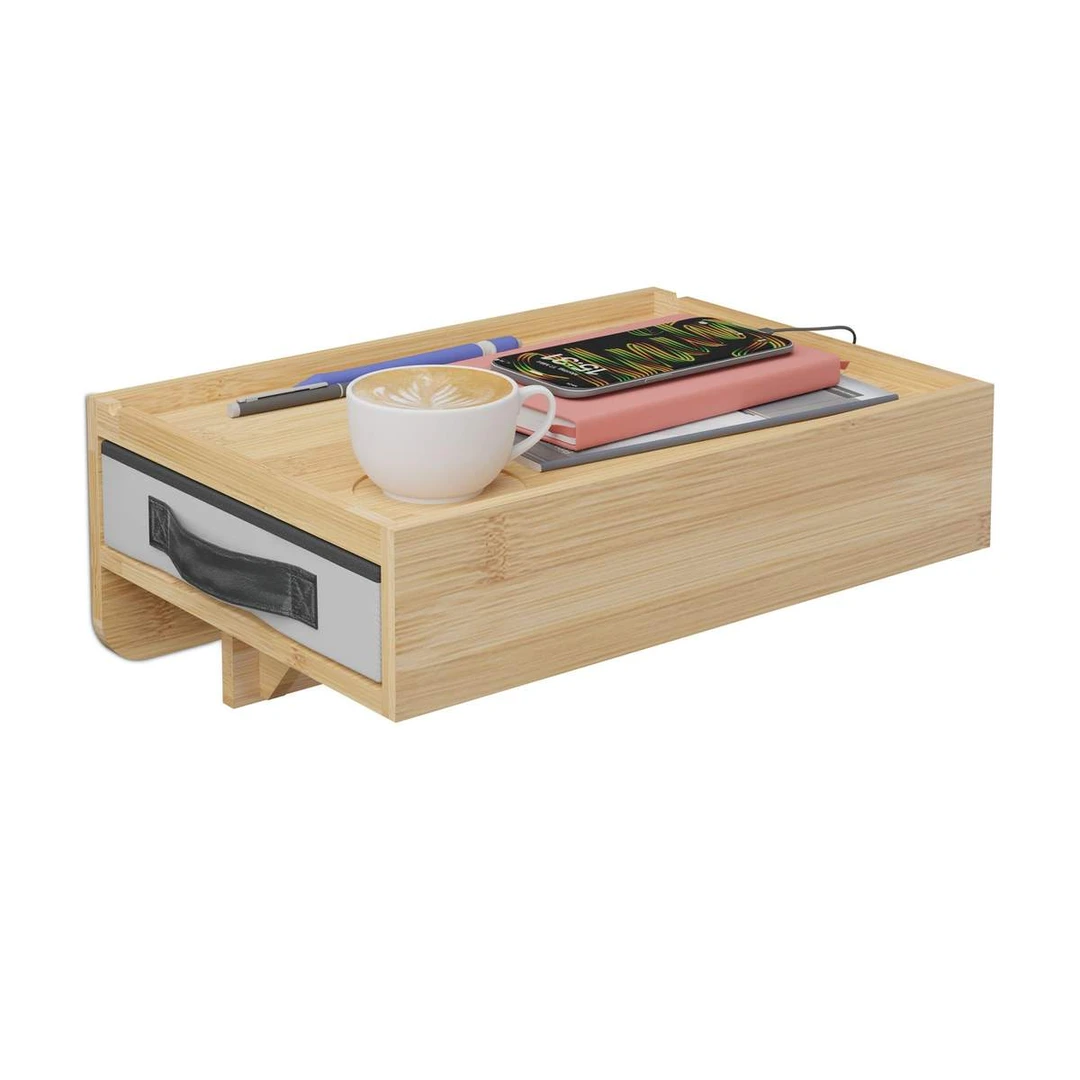 Naktinis staliukas Relaxdays, Su lentyna ir stalčiumi, 37 × 14 × 26,5 cm - Naktinės spintelės