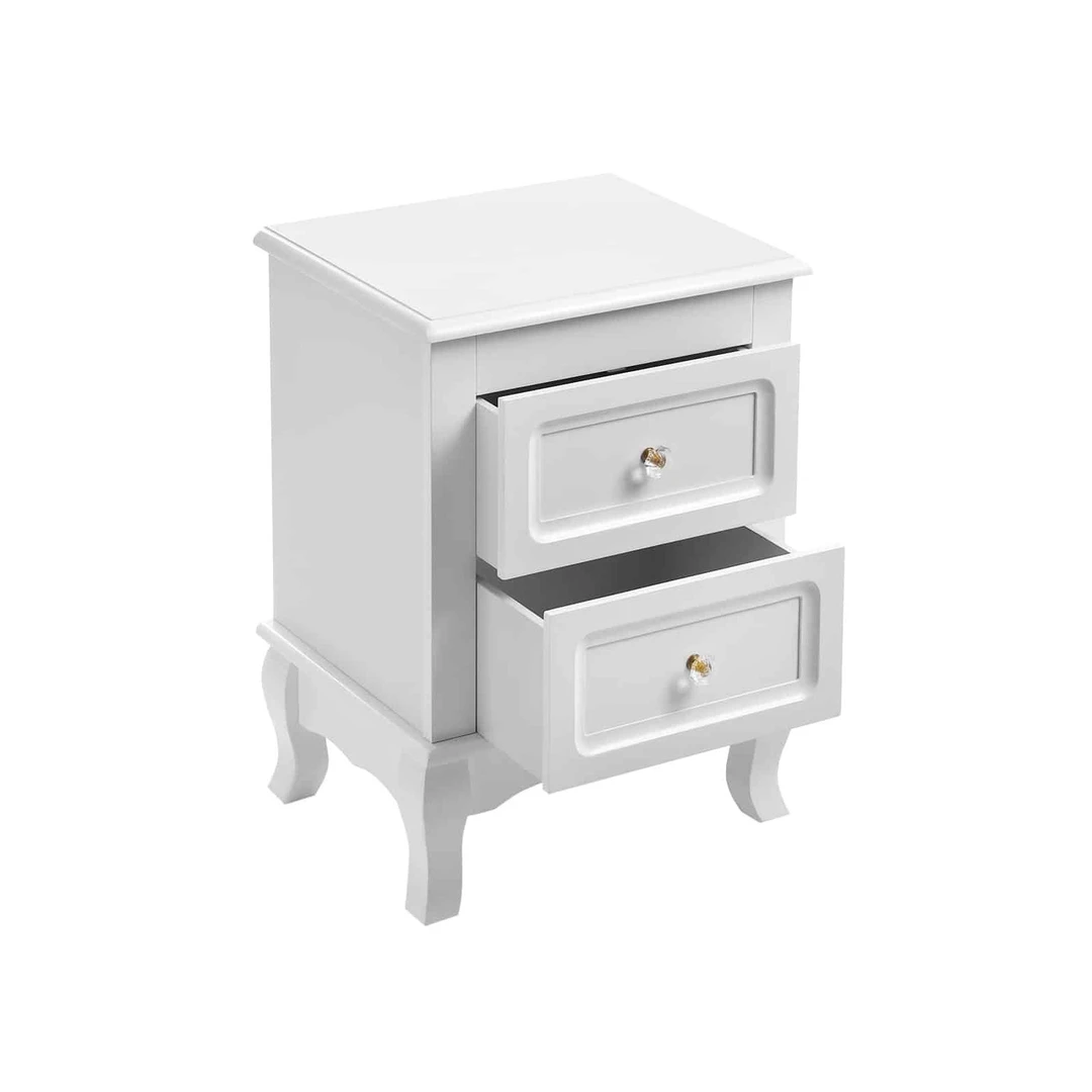 Songmics naktinis staliukas – balta romantika jūsų namams