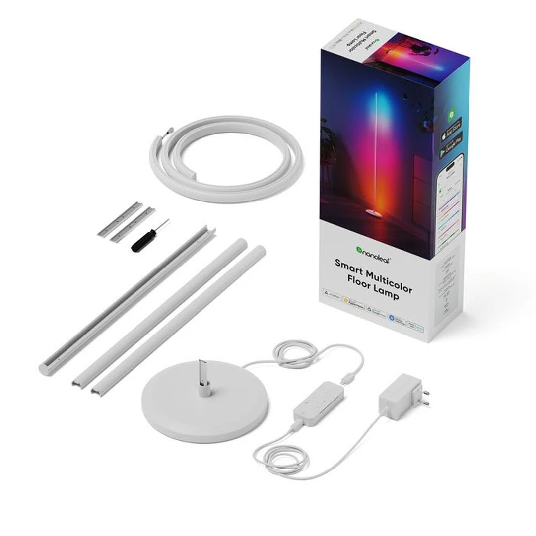 Nanoleaf Floor Lamp Smart Matter WiFi toršeras, Balta - Toršerai