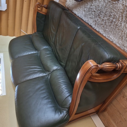 naturalios odos sofa ir 2 foteliai