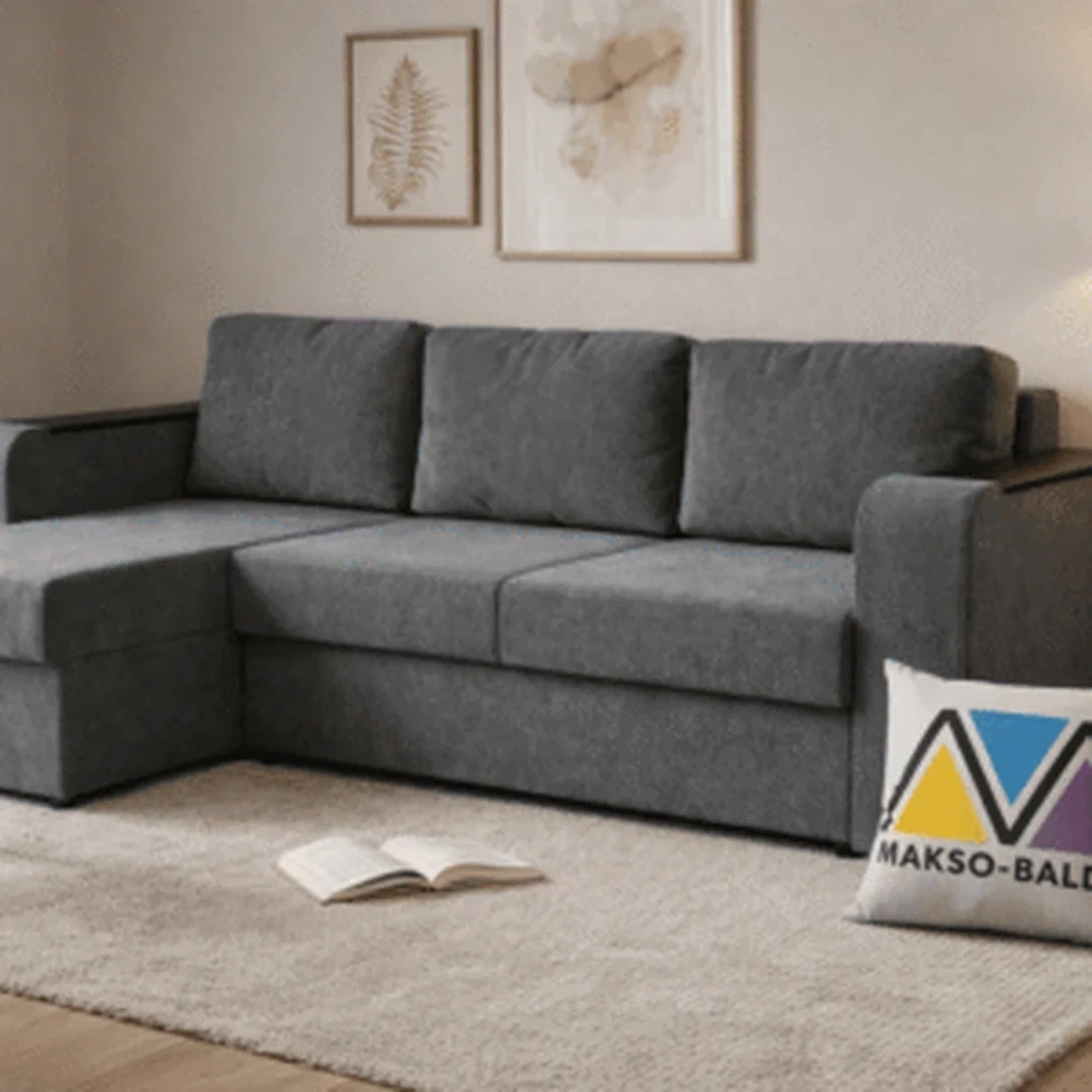 Minkštas kampas su miegojimo funkcija