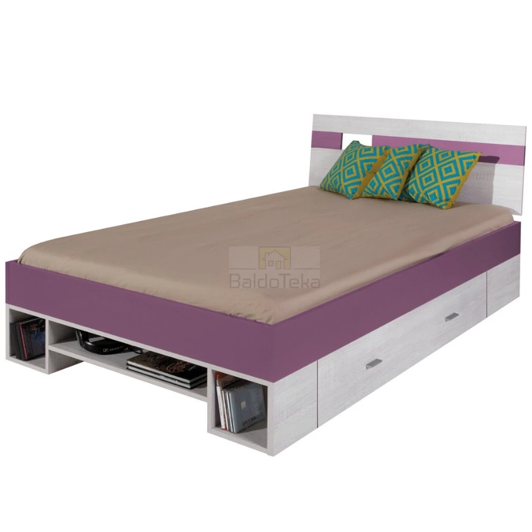 120x200 cm lova su pagrindu