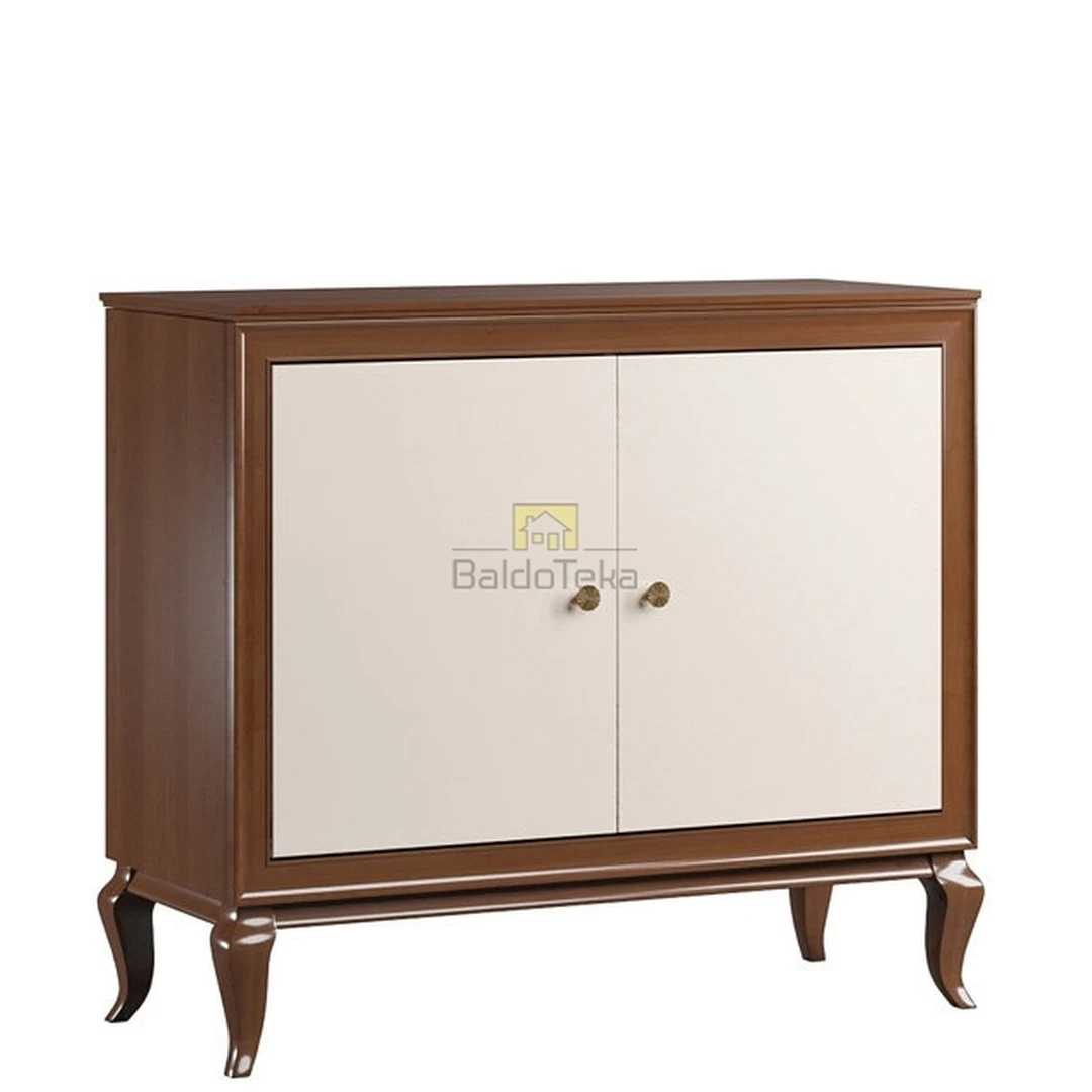 Stylizuota spintelė su natūralaus medžio lukštu ir tylaus uždarymo sistema