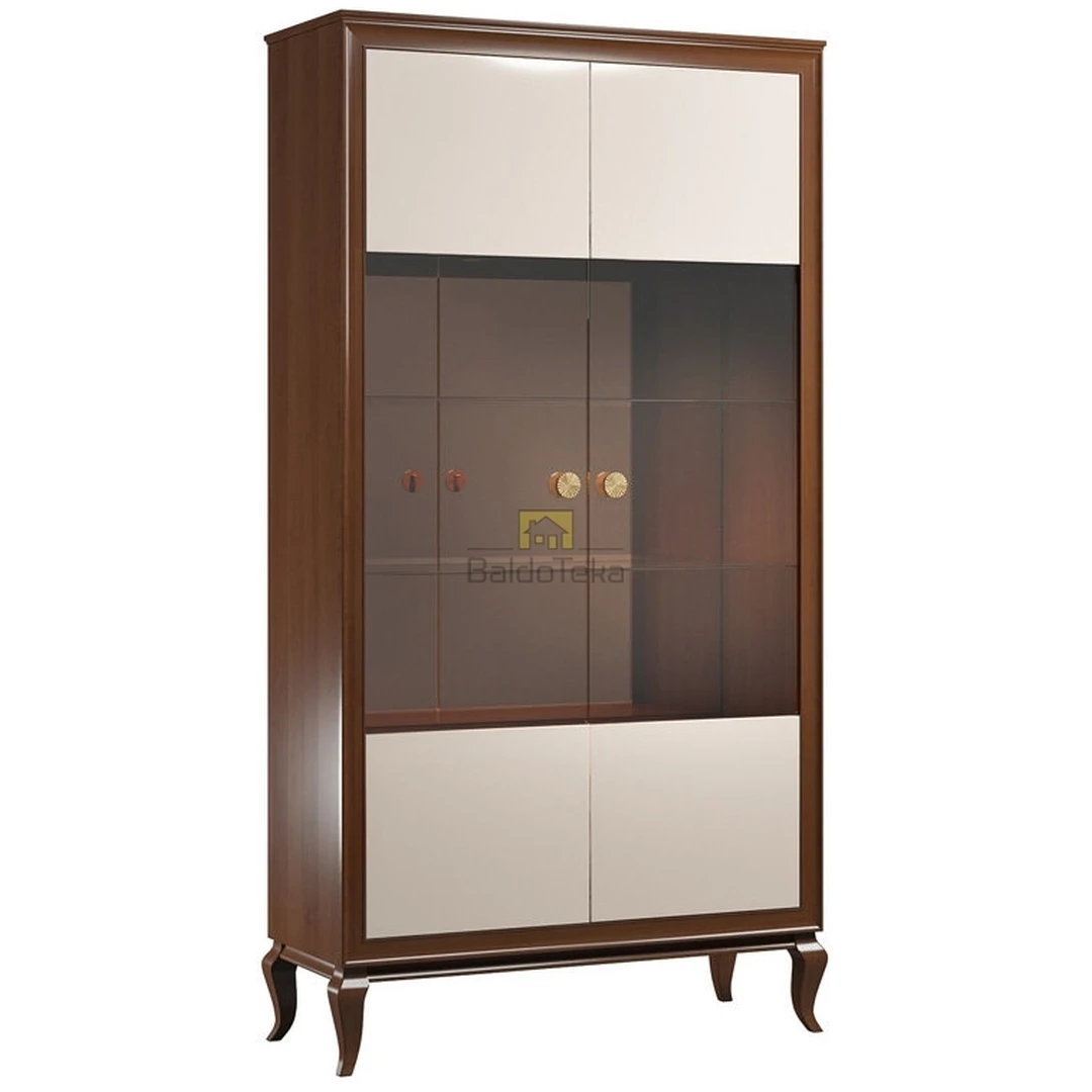 Stylus MDF spinta su natūraliu medžio lukštu ir LED apšvietimu