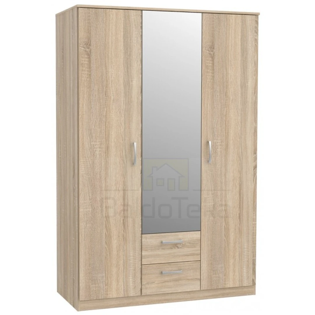 Šviesaus ąžuolo spalvos LMDP spinta su moderniu dizainu