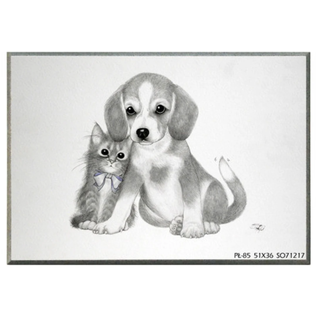 Komplektas su mėlynu rėmeliu 51×36 cm